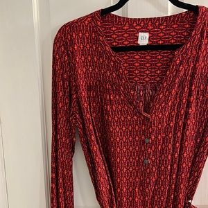 Gap L red dress with pockets